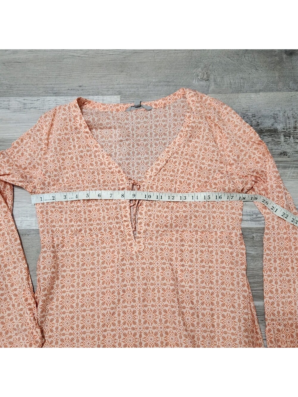 Athleta Swim Cover Up Medium Orange Boho Hippie Floral V Neck - Picture 7 of 9